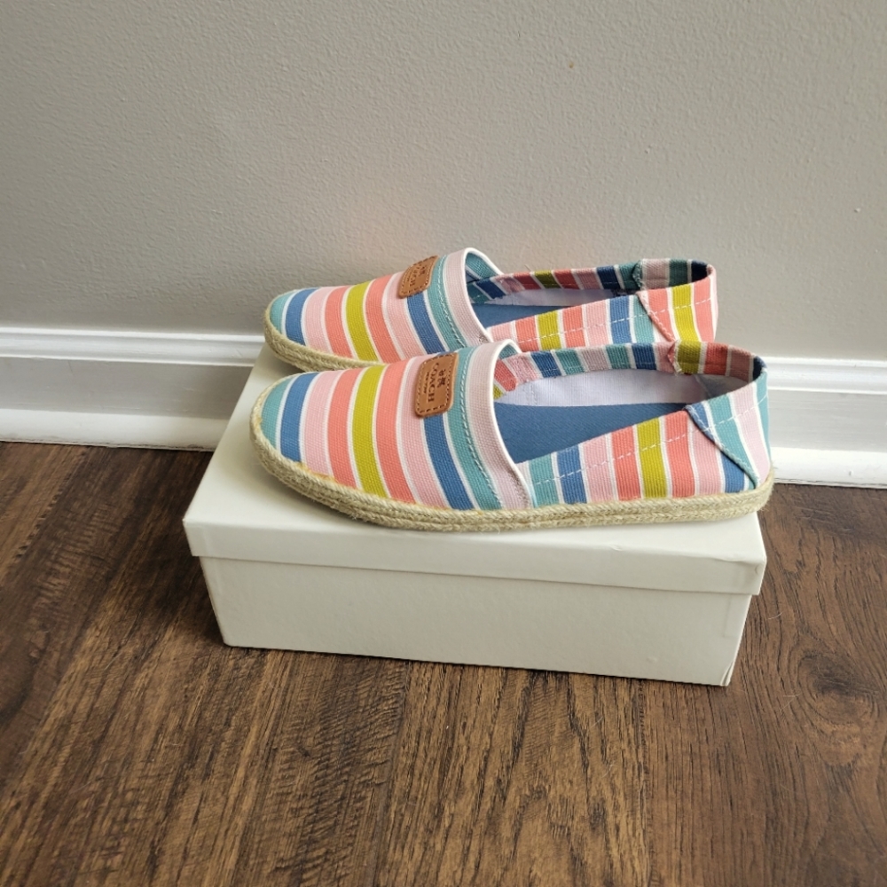 Coach Multicolor Striped Espadrilles